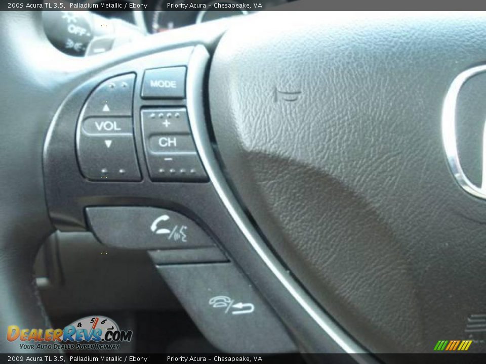 2009 Acura TL 3.5 Palladium Metallic / Ebony Photo #23