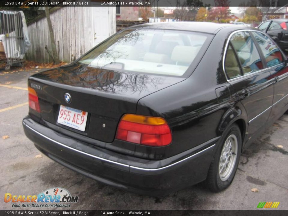 1998 BMW 5 Series 528i Sedan Black II / Beige Photo #12