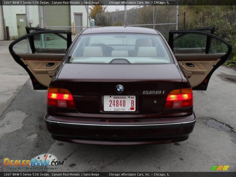 1997 BMW 5 Series 528i Sedan Canyon Red Metallic / Sand Beige Photo #12