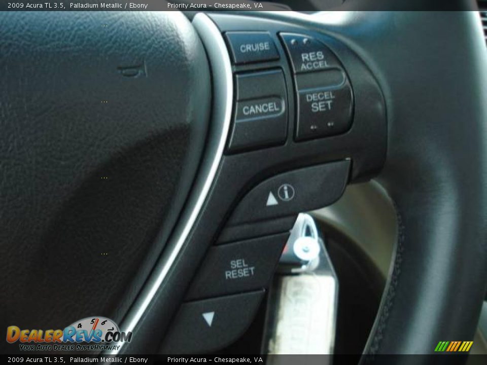 2009 Acura TL 3.5 Palladium Metallic / Ebony Photo #24