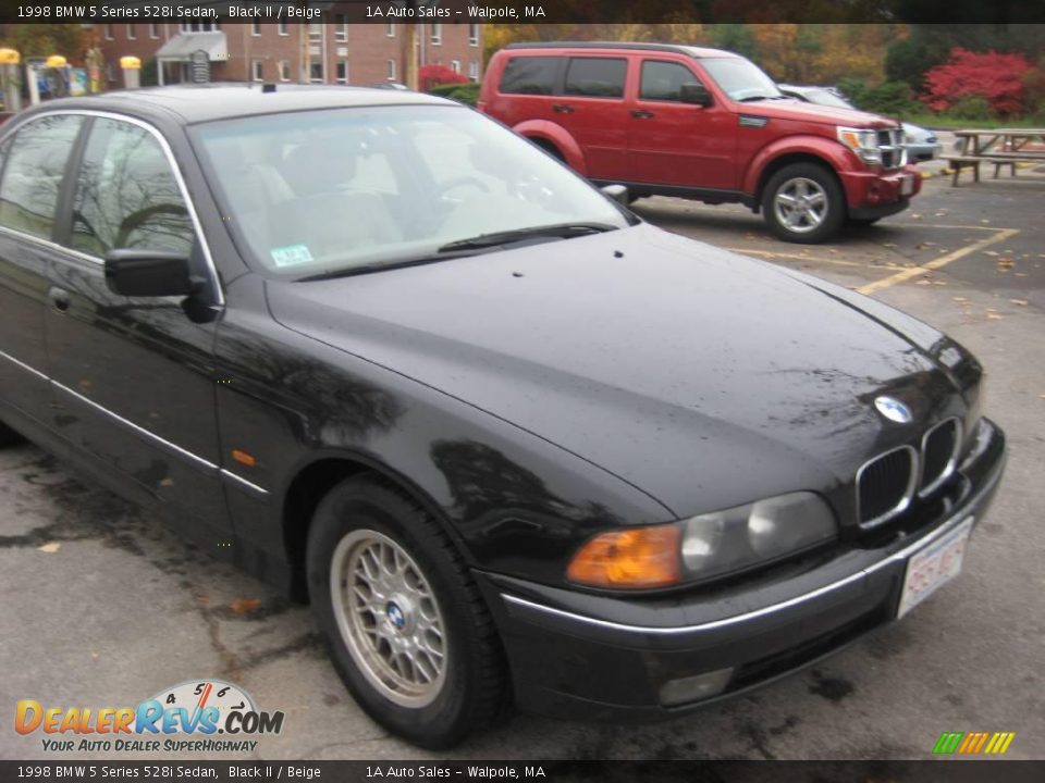 1998 BMW 5 Series 528i Sedan Black II / Beige Photo #16