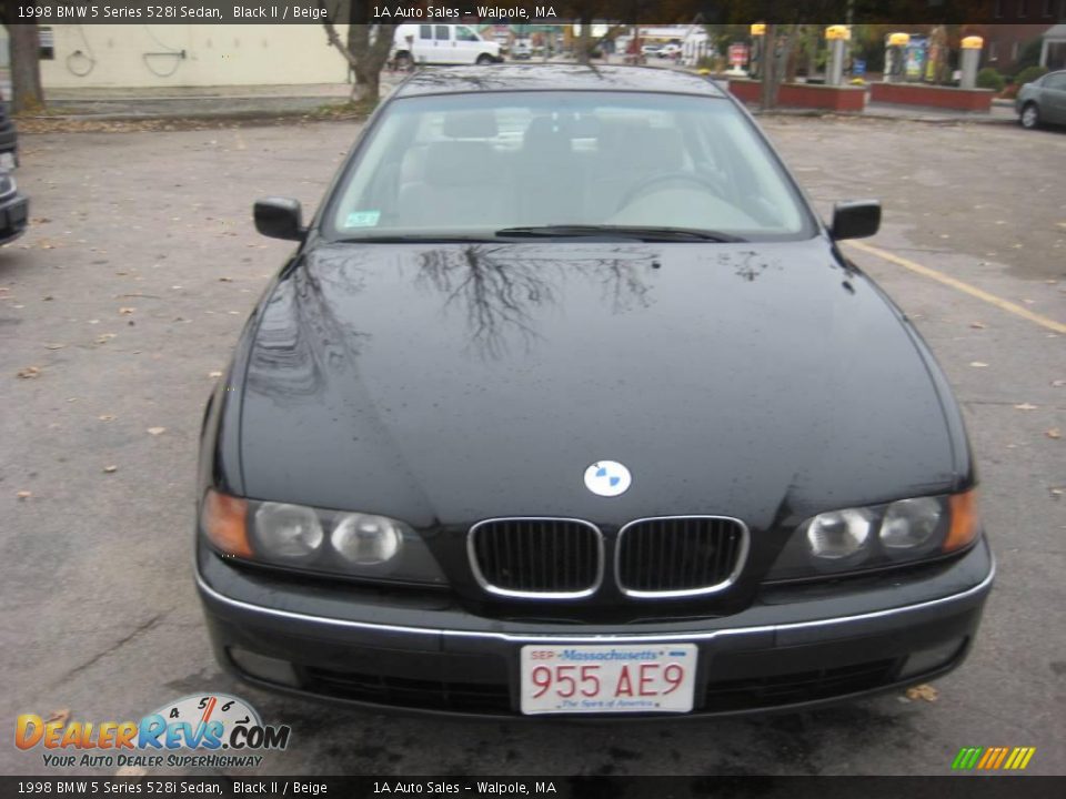 1998 BMW 5 Series 528i Sedan Black II / Beige Photo #17