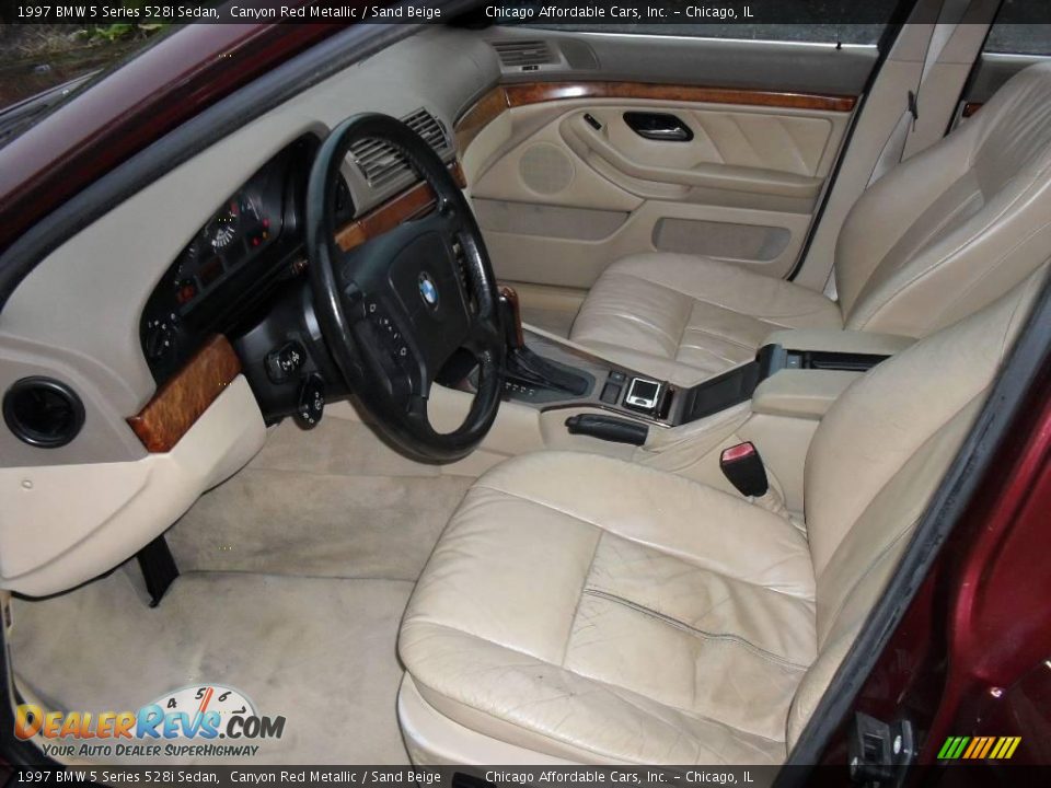 1997 BMW 5 Series 528i Sedan Canyon Red Metallic / Sand Beige Photo #15
