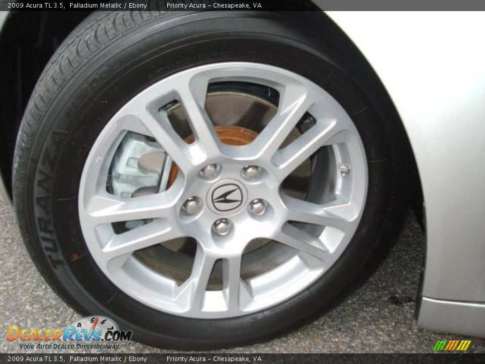 2009 Acura TL 3.5 Palladium Metallic / Ebony Photo #26