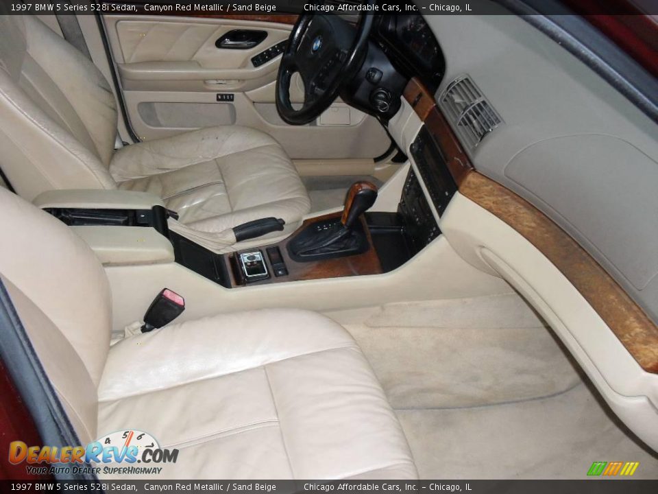 1997 BMW 5 Series 528i Sedan Canyon Red Metallic / Sand Beige Photo #16