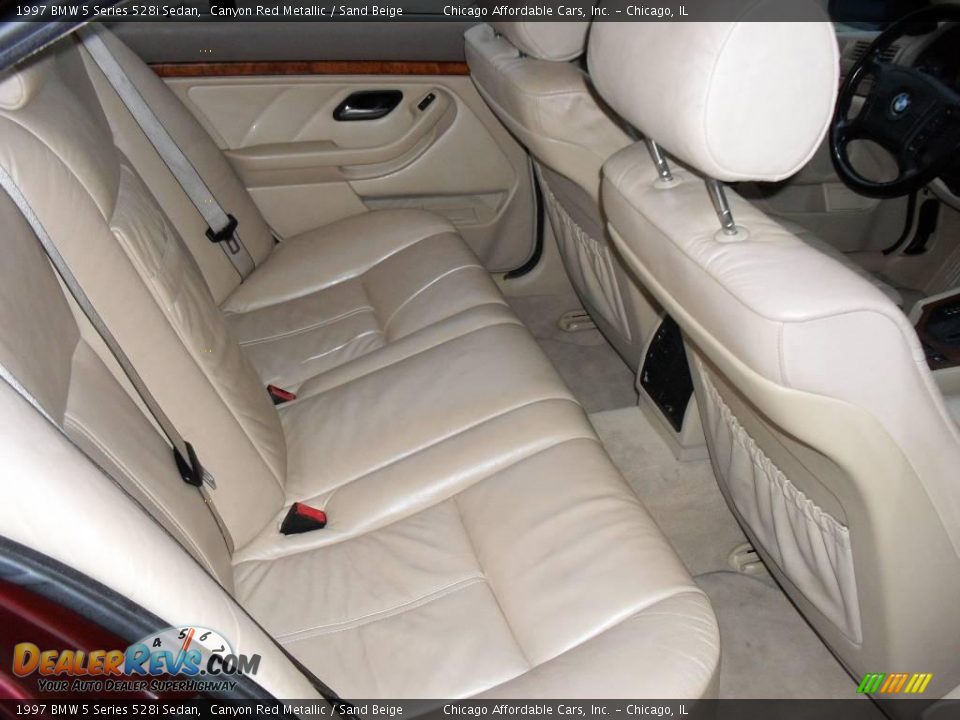 1997 BMW 5 Series 528i Sedan Canyon Red Metallic / Sand Beige Photo #17