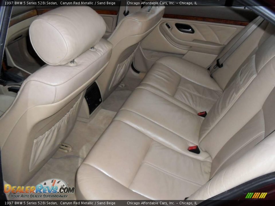 1997 BMW 5 Series 528i Sedan Canyon Red Metallic / Sand Beige Photo #18