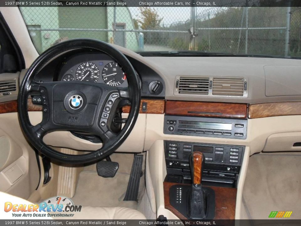 1997 BMW 5 Series 528i Sedan Canyon Red Metallic / Sand Beige Photo #19