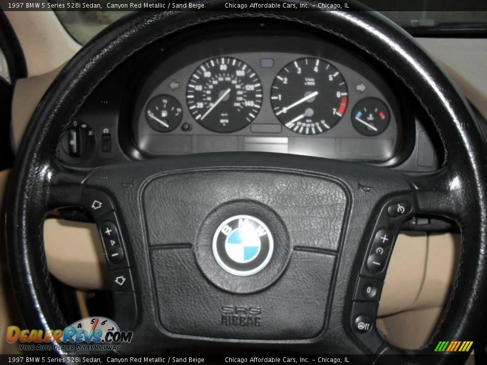 1997 BMW 5 Series 528i Sedan Canyon Red Metallic / Sand Beige Photo #20