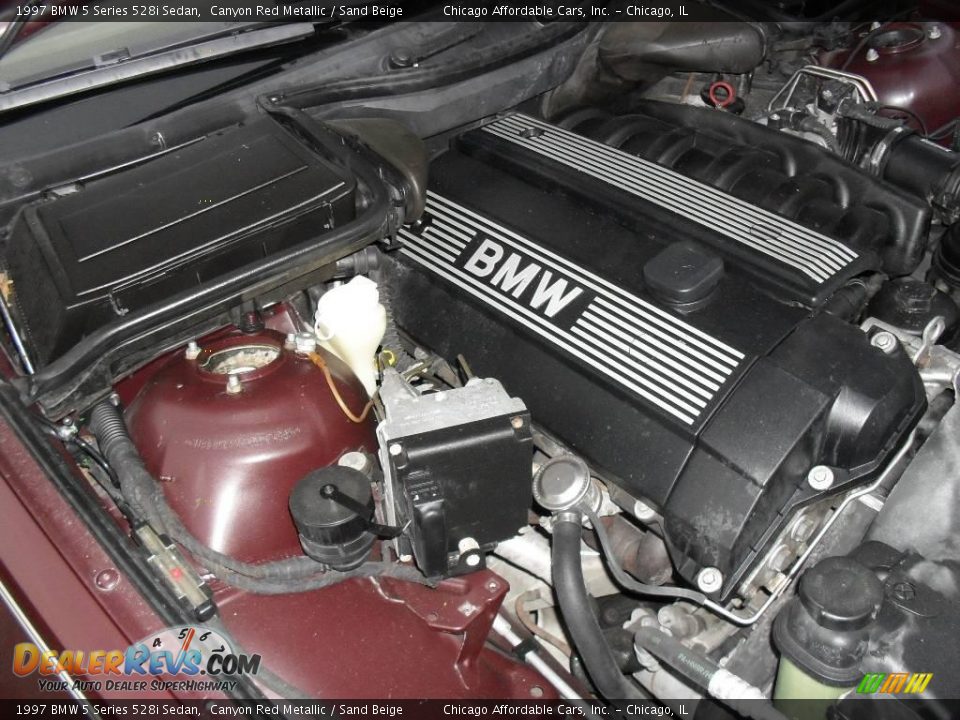 1997 BMW 5 Series 528i Sedan Canyon Red Metallic / Sand Beige Photo #24