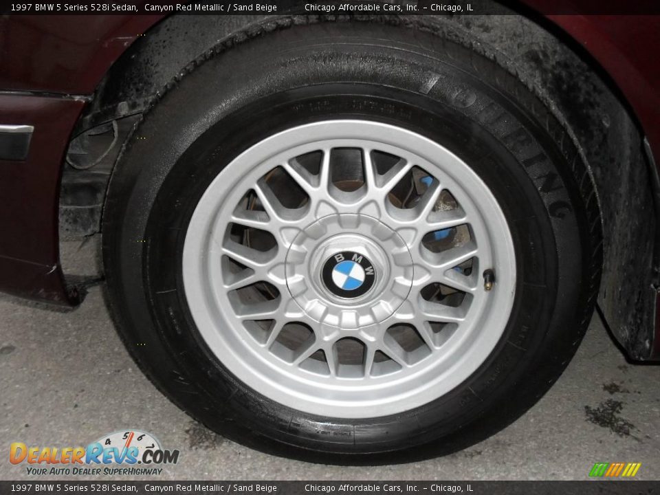 1997 BMW 5 Series 528i Sedan Canyon Red Metallic / Sand Beige Photo #25