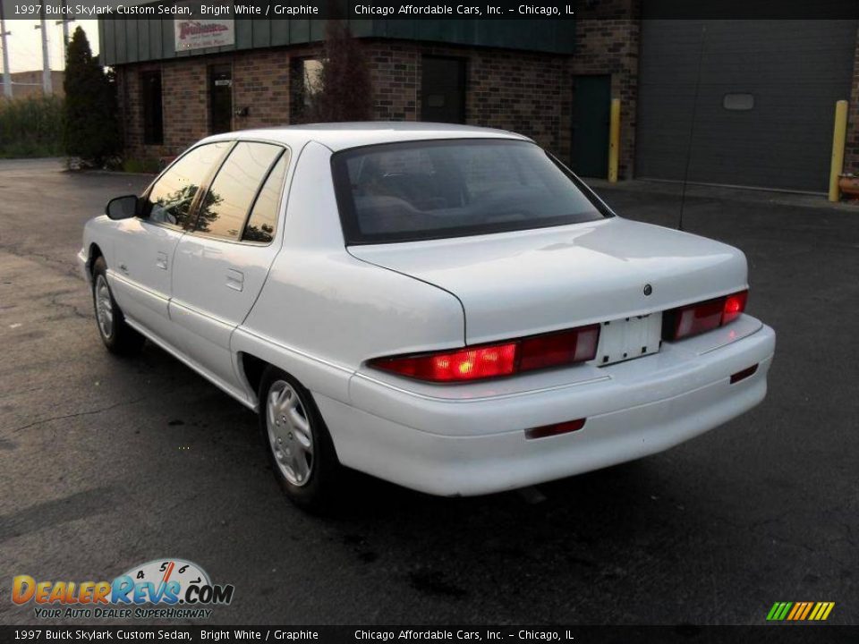 1997 Buick Skylark Custom Sedan Bright White / Graphite Photo #7