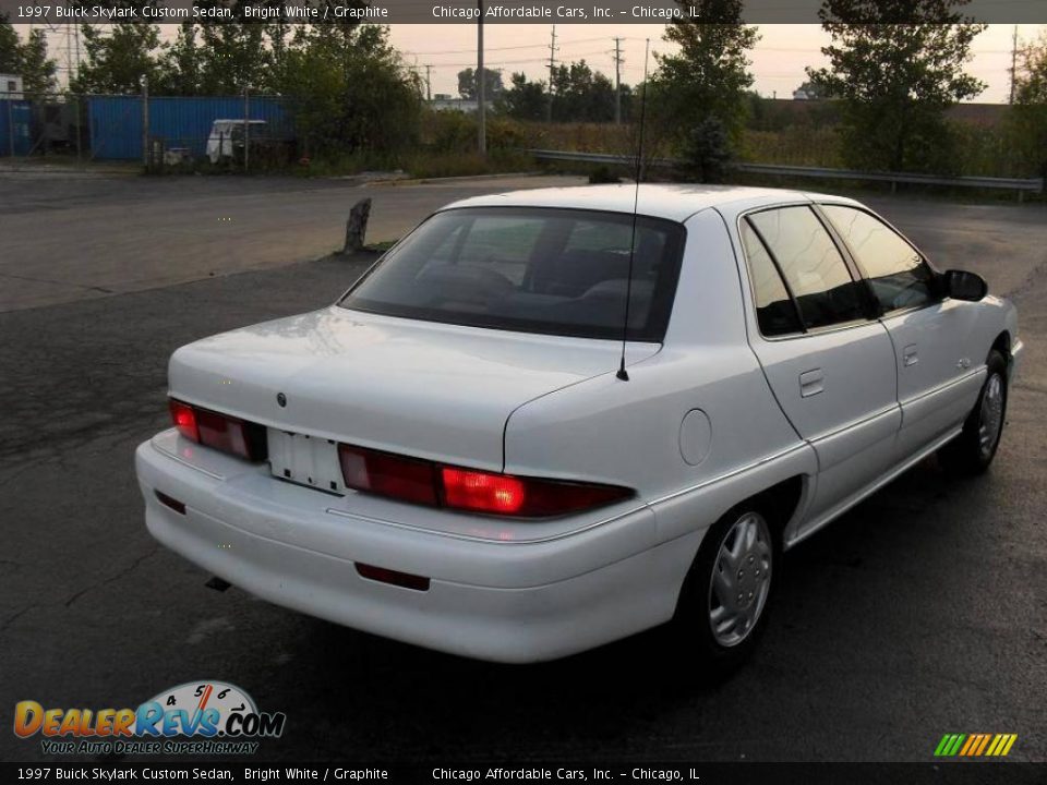 1997 Buick Skylark Custom Sedan Bright White / Graphite Photo #8