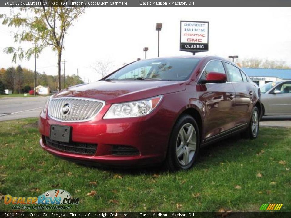 2010 Buick LaCrosse CX Red Jewel Tintcoat / Cocoa/Light Cashmere Photo #1