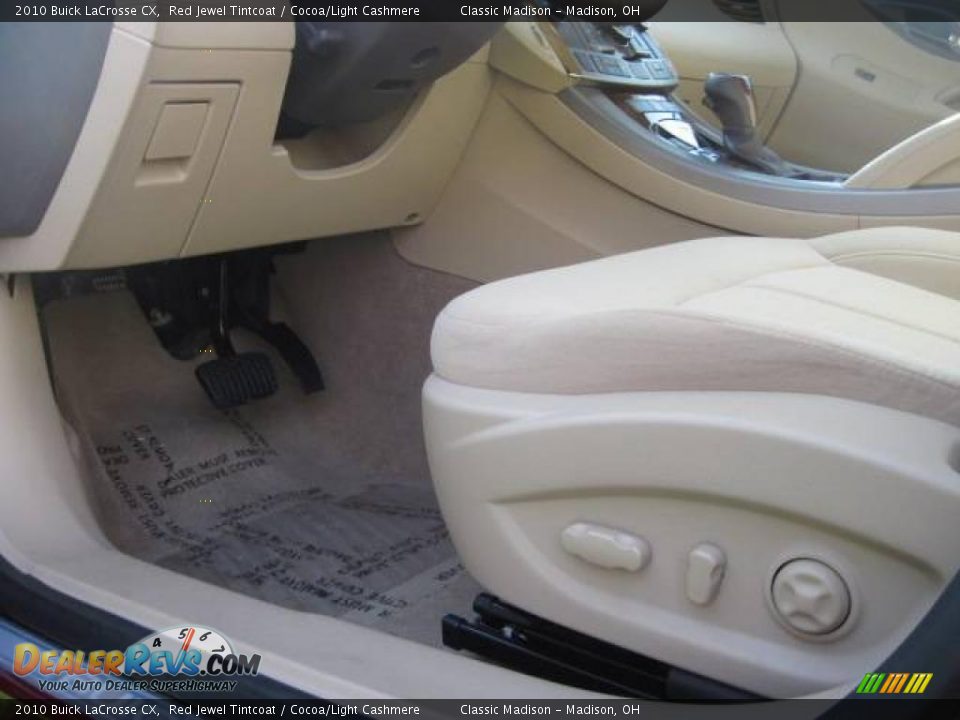 2010 Buick LaCrosse CX Red Jewel Tintcoat / Cocoa/Light Cashmere Photo #6