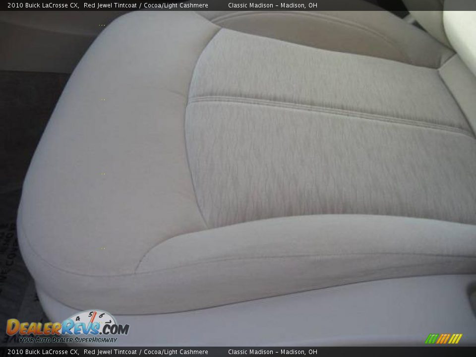 2010 Buick LaCrosse CX Red Jewel Tintcoat / Cocoa/Light Cashmere Photo #7