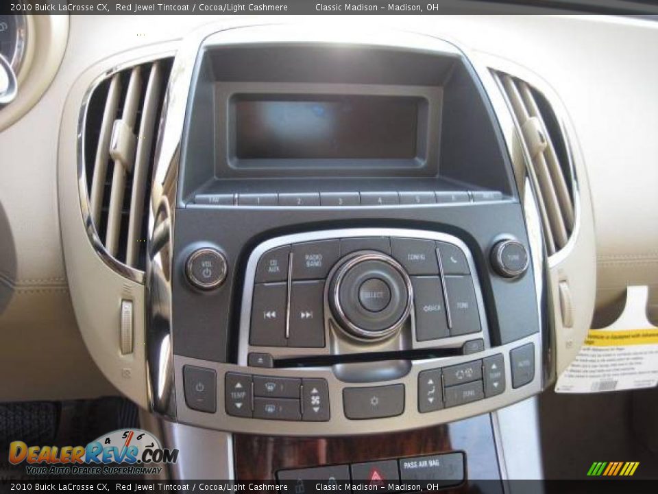 2010 Buick LaCrosse CX Red Jewel Tintcoat / Cocoa/Light Cashmere Photo #8