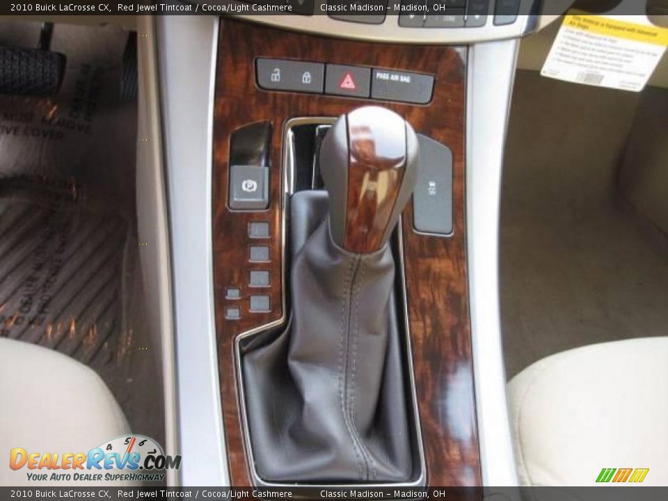 2010 Buick LaCrosse CX Red Jewel Tintcoat / Cocoa/Light Cashmere Photo #9