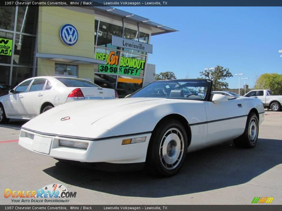 1987 Chevrolet Corvette Convertible White / Black Photo #1