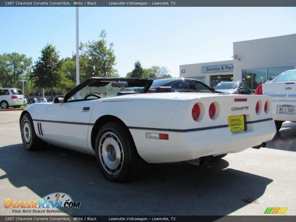 1987 Chevrolet Corvette Convertible White / Black Photo #3