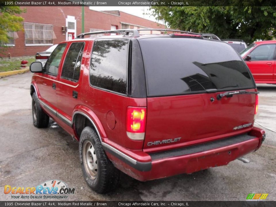 1995 Chevrolet Blazer LT 4x4 Medium Red Metallic / Brown Photo #7