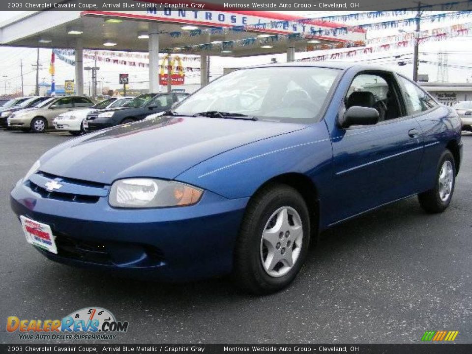 2003 Chevrolet Cavalier Coupe Arrival Blue Metallic / Graphite Gray Photo #1