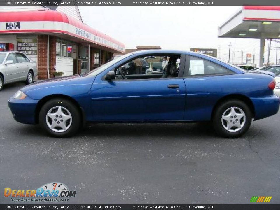 2003 Chevrolet Cavalier Coupe Arrival Blue Metallic / Graphite Gray Photo #2