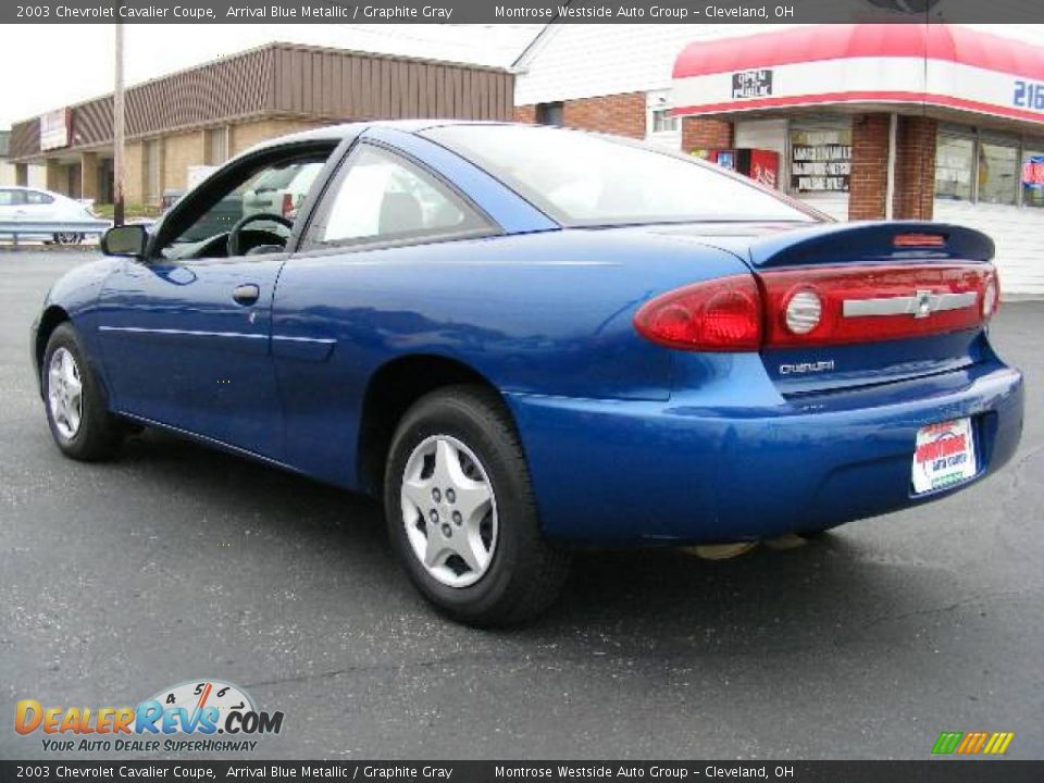 2003 Chevrolet Cavalier Coupe Arrival Blue Metallic / Graphite Gray Photo #3
