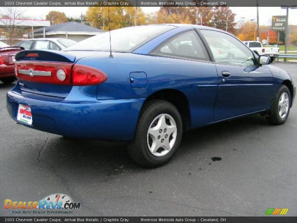 2003 Chevrolet Cavalier Coupe Arrival Blue Metallic / Graphite Gray Photo #5