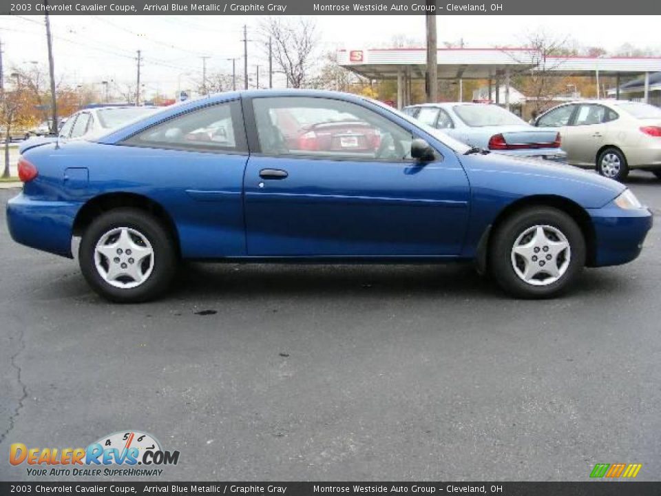 2003 Chevrolet Cavalier Coupe Arrival Blue Metallic / Graphite Gray Photo #6