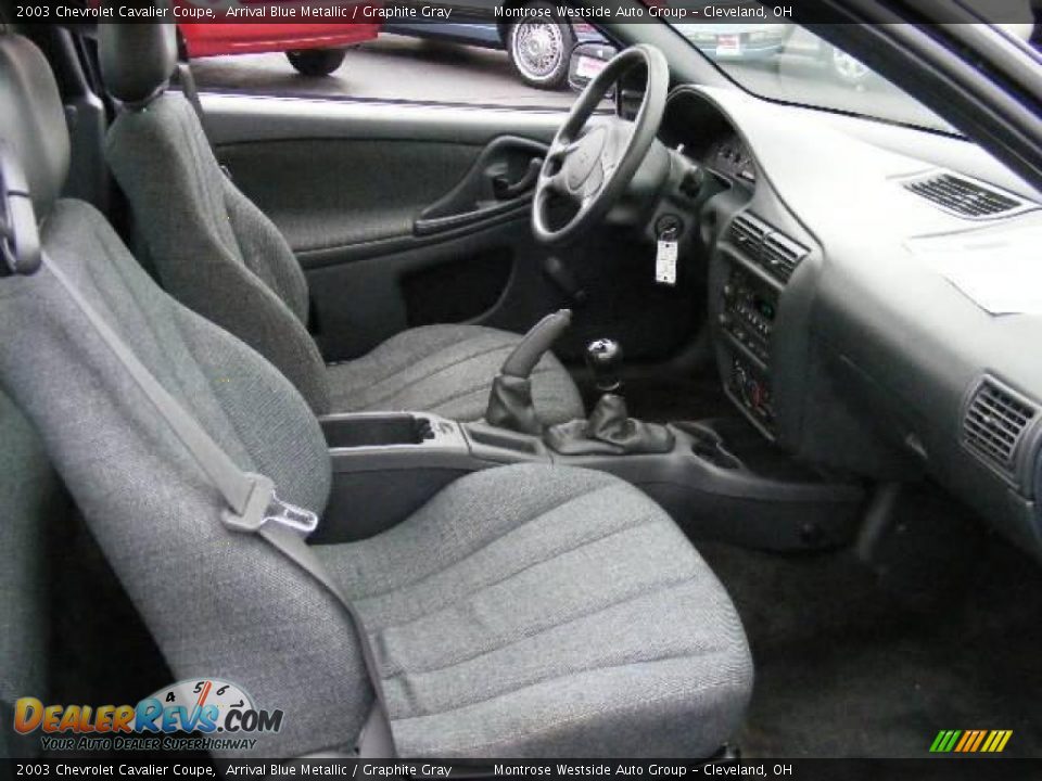 2003 Chevrolet Cavalier Coupe Arrival Blue Metallic / Graphite Gray Photo #13