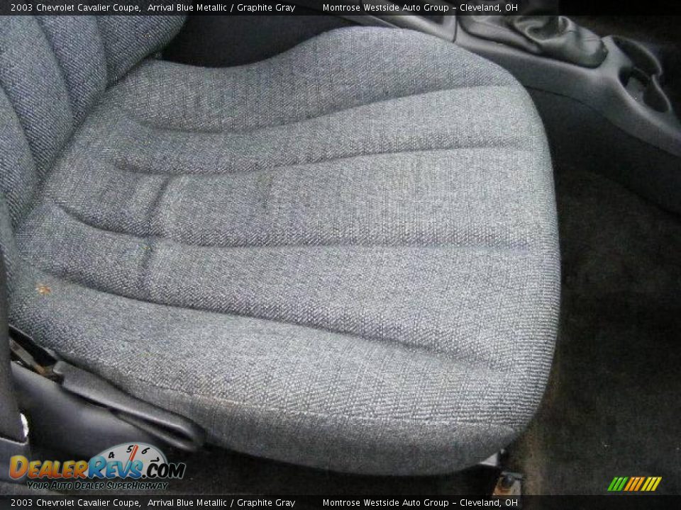 2003 Chevrolet Cavalier Coupe Arrival Blue Metallic / Graphite Gray Photo #14