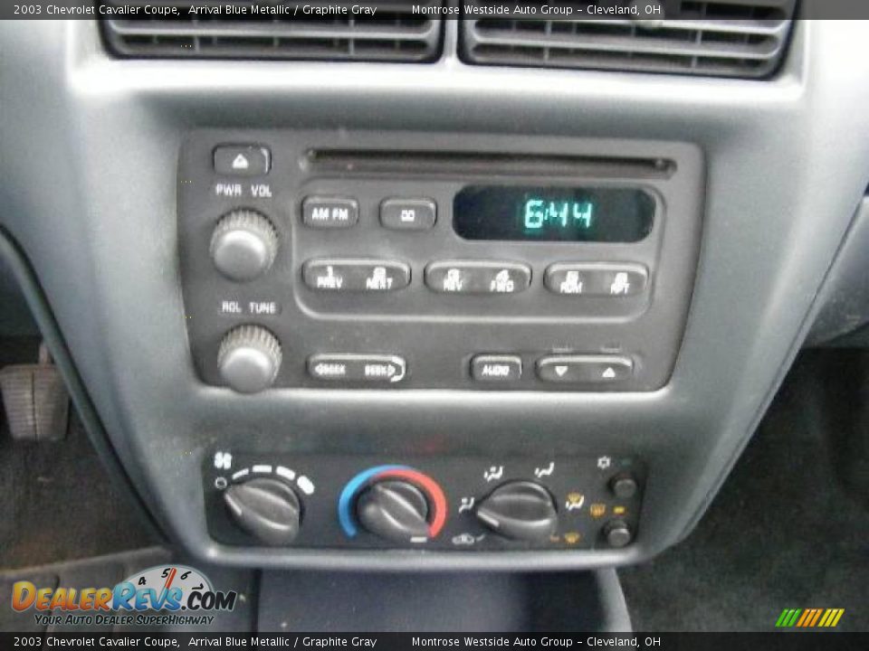 2003 Chevrolet Cavalier Coupe Arrival Blue Metallic / Graphite Gray Photo #19