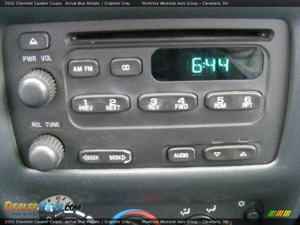 2003 Chevrolet Cavalier Coupe Arrival Blue Metallic / Graphite Gray Photo #20