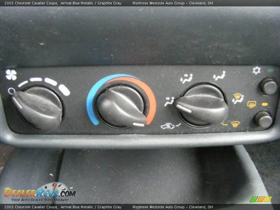 2003 Chevrolet Cavalier Coupe Arrival Blue Metallic / Graphite Gray Photo #21