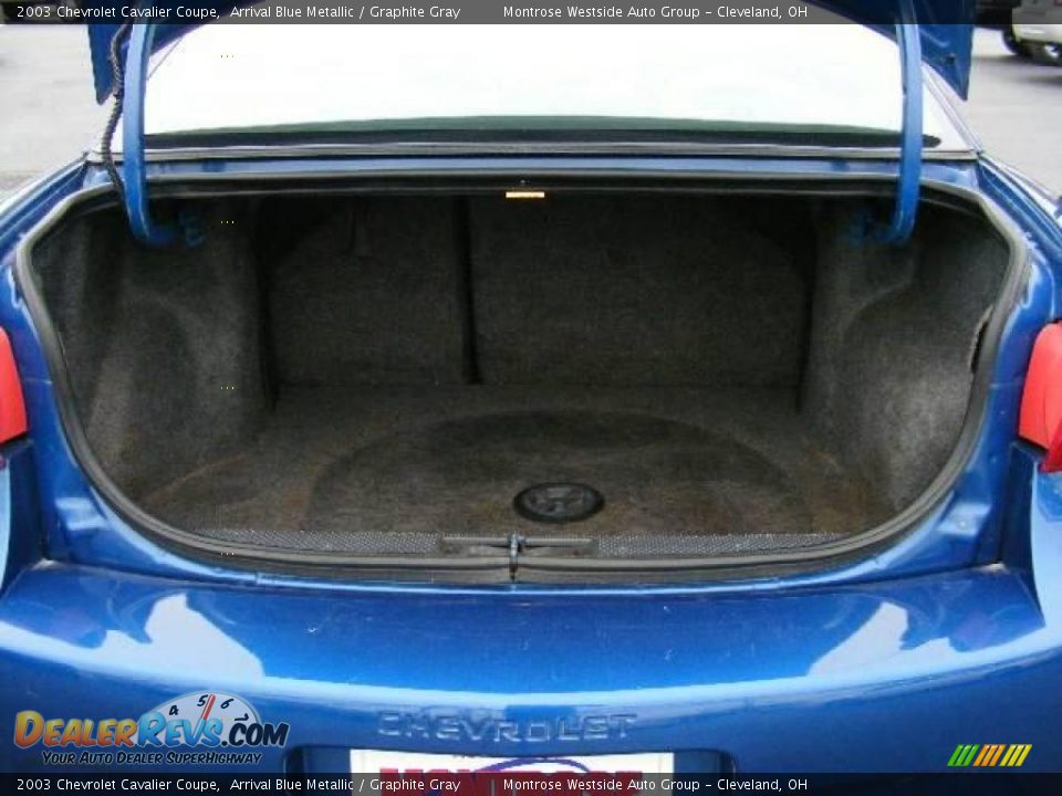 2003 Chevrolet Cavalier Coupe Arrival Blue Metallic / Graphite Gray Photo #24