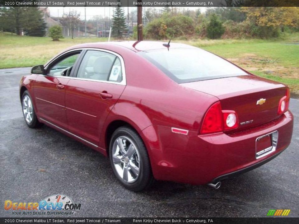 2010 Chevrolet Malibu LT Sedan Red Jewel Tintcoat / Titanium Photo #4