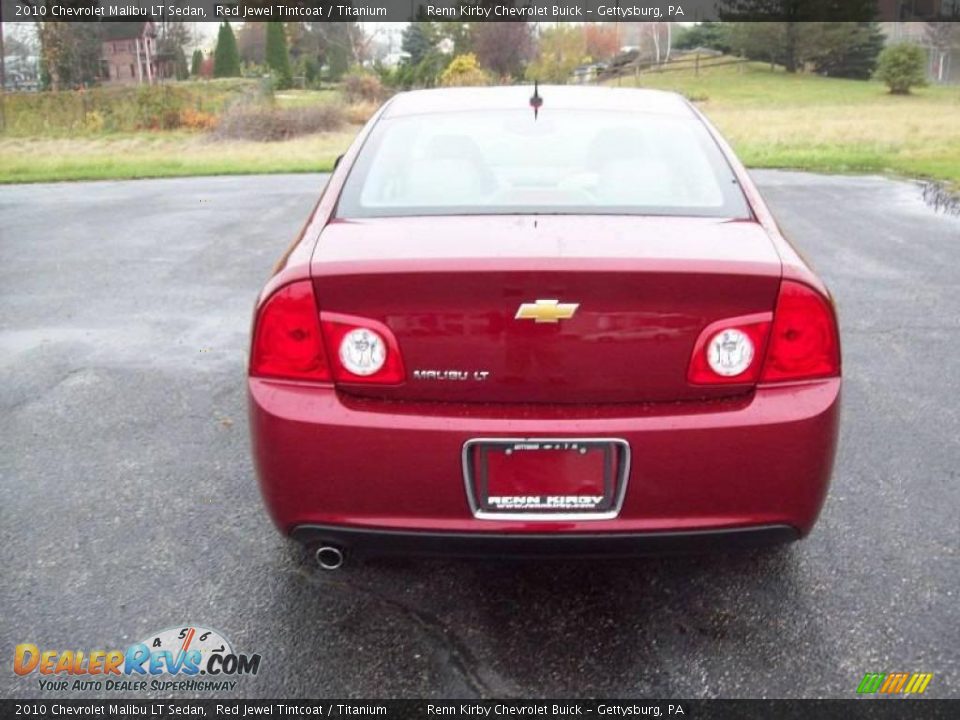 2010 Chevrolet Malibu LT Sedan Red Jewel Tintcoat / Titanium Photo #7