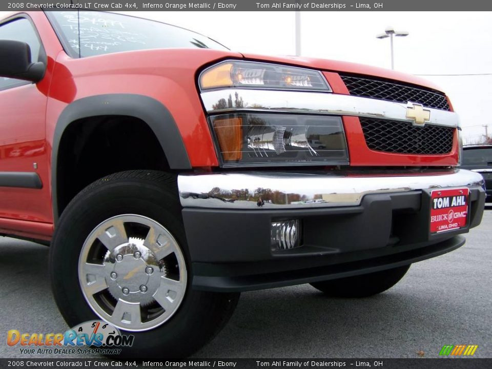 2008 Chevrolet Colorado LT Crew Cab 4x4 Inferno Orange Metallic / Ebony Photo #2