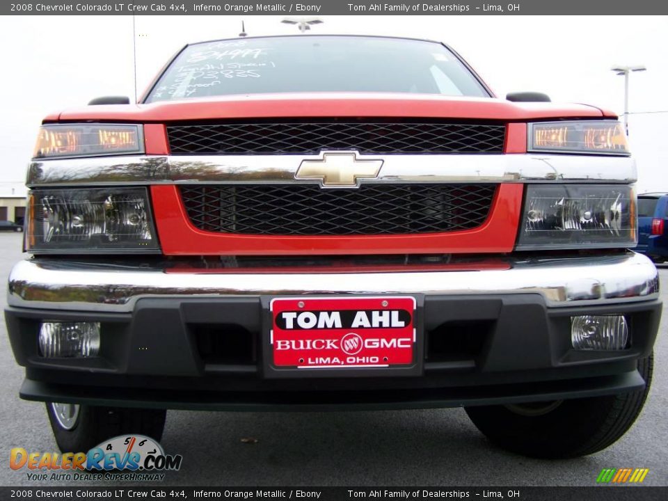 2008 Chevrolet Colorado LT Crew Cab 4x4 Inferno Orange Metallic / Ebony Photo #3