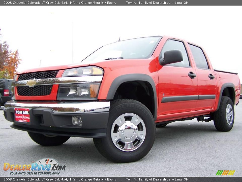 2008 Chevrolet Colorado LT Crew Cab 4x4 Inferno Orange Metallic / Ebony Photo #5