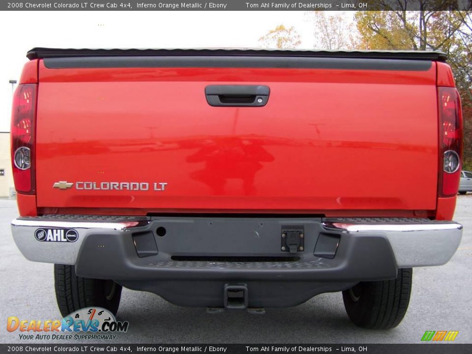 2008 Chevrolet Colorado LT Crew Cab 4x4 Inferno Orange Metallic / Ebony Photo #6