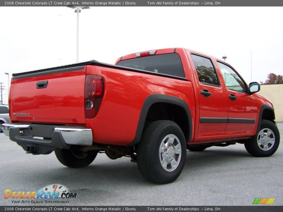 2008 Chevrolet Colorado LT Crew Cab 4x4 Inferno Orange Metallic / Ebony Photo #7
