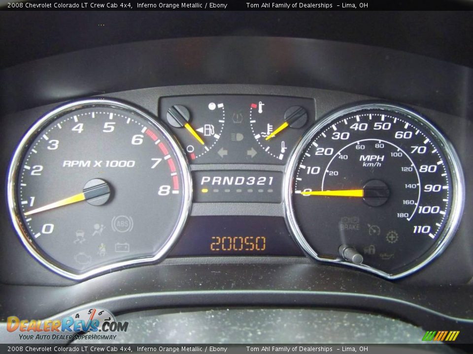 2008 Chevrolet Colorado LT Crew Cab 4x4 Inferno Orange Metallic / Ebony Photo #15