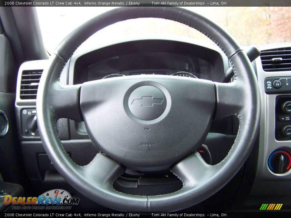 2008 Chevrolet Colorado LT Crew Cab 4x4 Inferno Orange Metallic / Ebony Photo #16