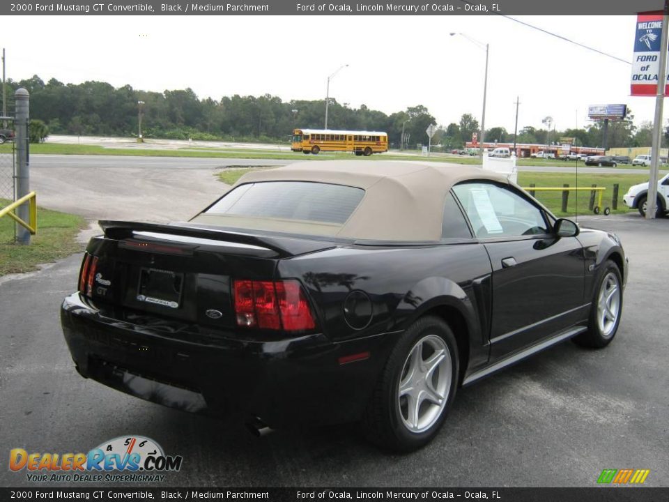 2000 Ford Mustang GT Convertible Black / Medium Parchment Photo #3