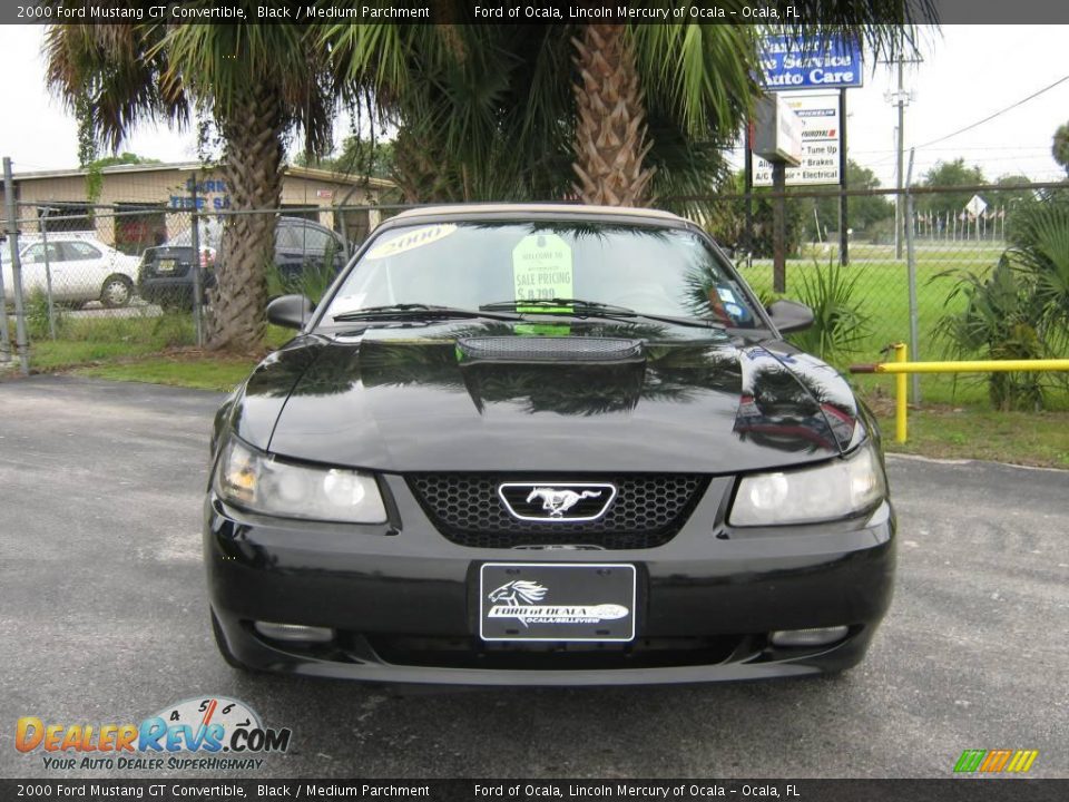 2000 Ford Mustang GT Convertible Black / Medium Parchment Photo #8