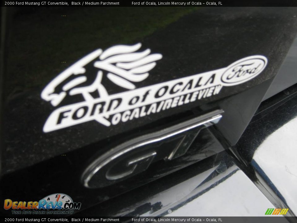 2000 Ford Mustang GT Convertible Black / Medium Parchment Photo #14