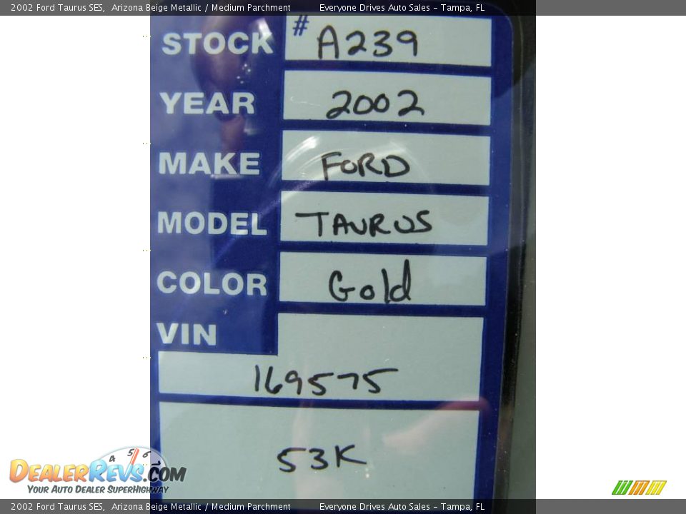 2002 Ford Taurus SES Arizona Beige Metallic / Medium Parchment Photo #28