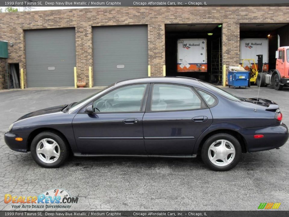 1999 Ford Taurus SE Deep Navy Blue Metallic / Medium Graphite Photo #6